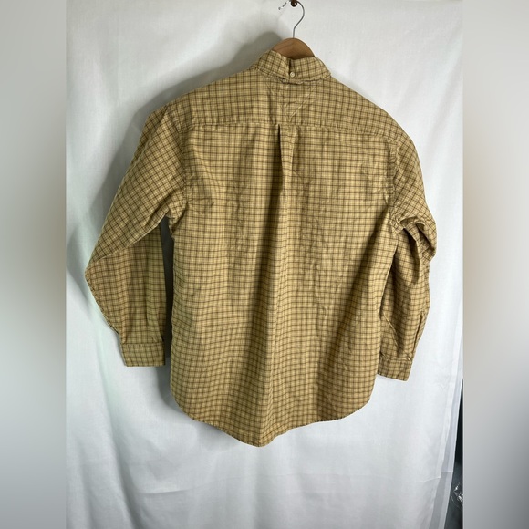 Tommy Hilfiger Button Up Casual Dress Shirt Medium Long Sleeve Yellow Blue GHQ9. - Picture 3 of 4